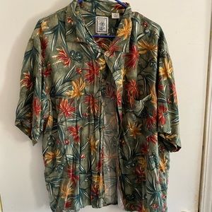Vintage Tropical Button Down Tee